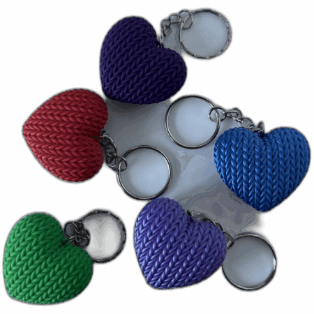 Crochet heart Keychain